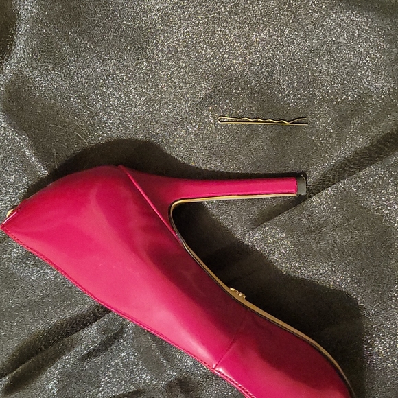 Sam Edelman red patent leather pumps high heels - Picture 2 of 4